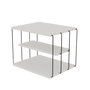Hanah Home Mesa Lateral 2 Niveles Blanco y Negro 50x33x40cm
